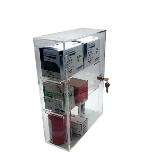 Transparent Utility Cabinet with 2 Shelves (FRONT)