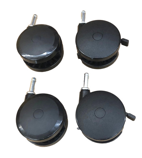 4" Black Caster Kit (4 Pack)