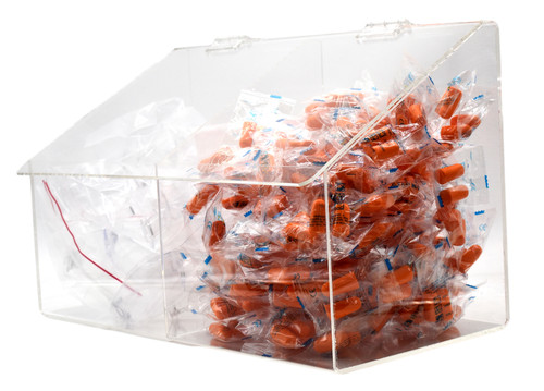 Acrylic Bulk Dispenser (2 Compartments) Clear - Omnimed