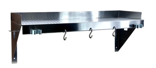 Stainless Steel Utility Shelf (24" W x 8" D x 9.5" H) Stainless Steel Utility Shelf (24" W x 8" D x 9.5" H)
