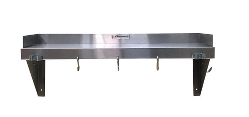 Stainless Steel Janitorial Shelf  (24" W x 8" D x 9.5" H)