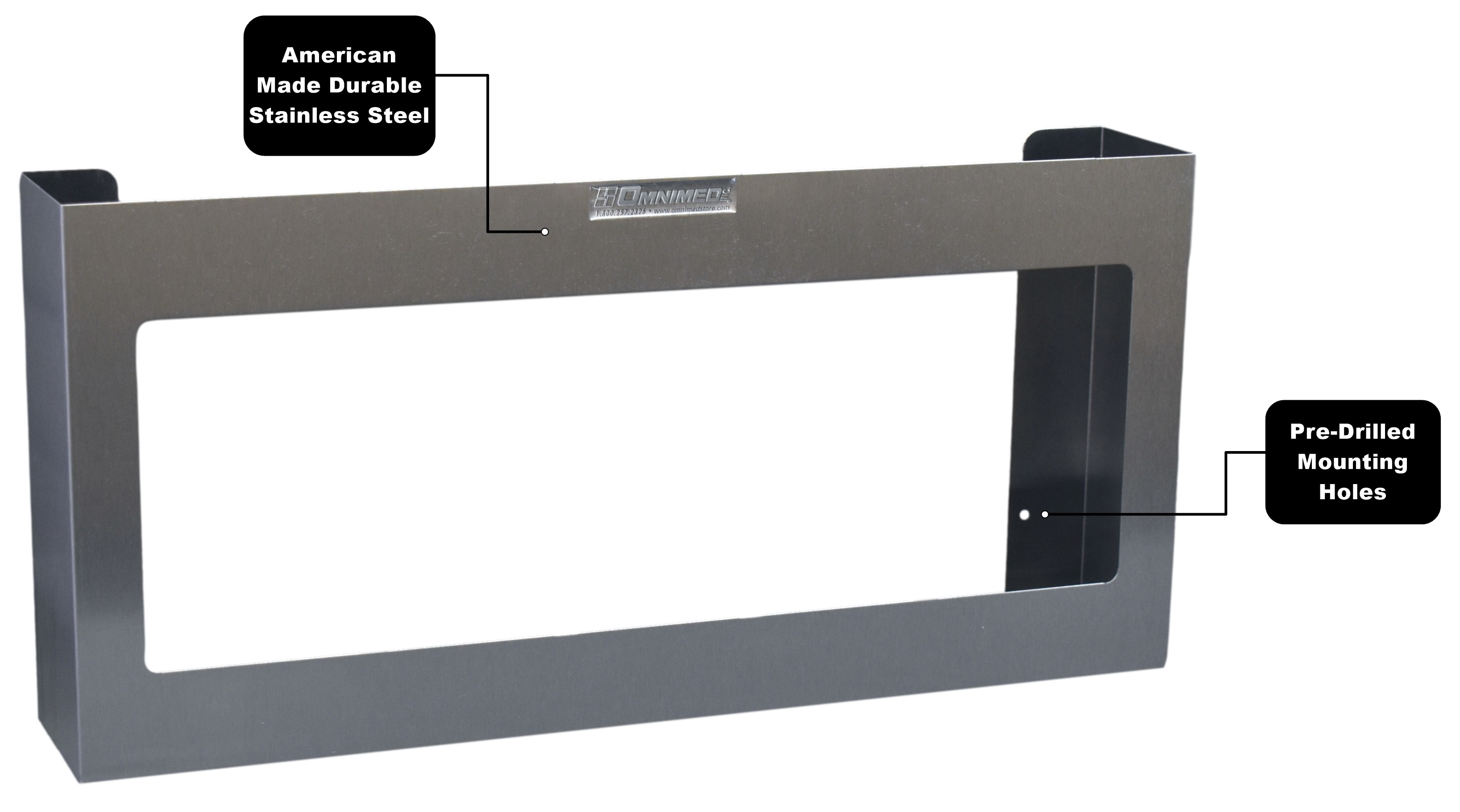 Quadruple Stainless Steel Glove Box Holder | Omnimed - View #12