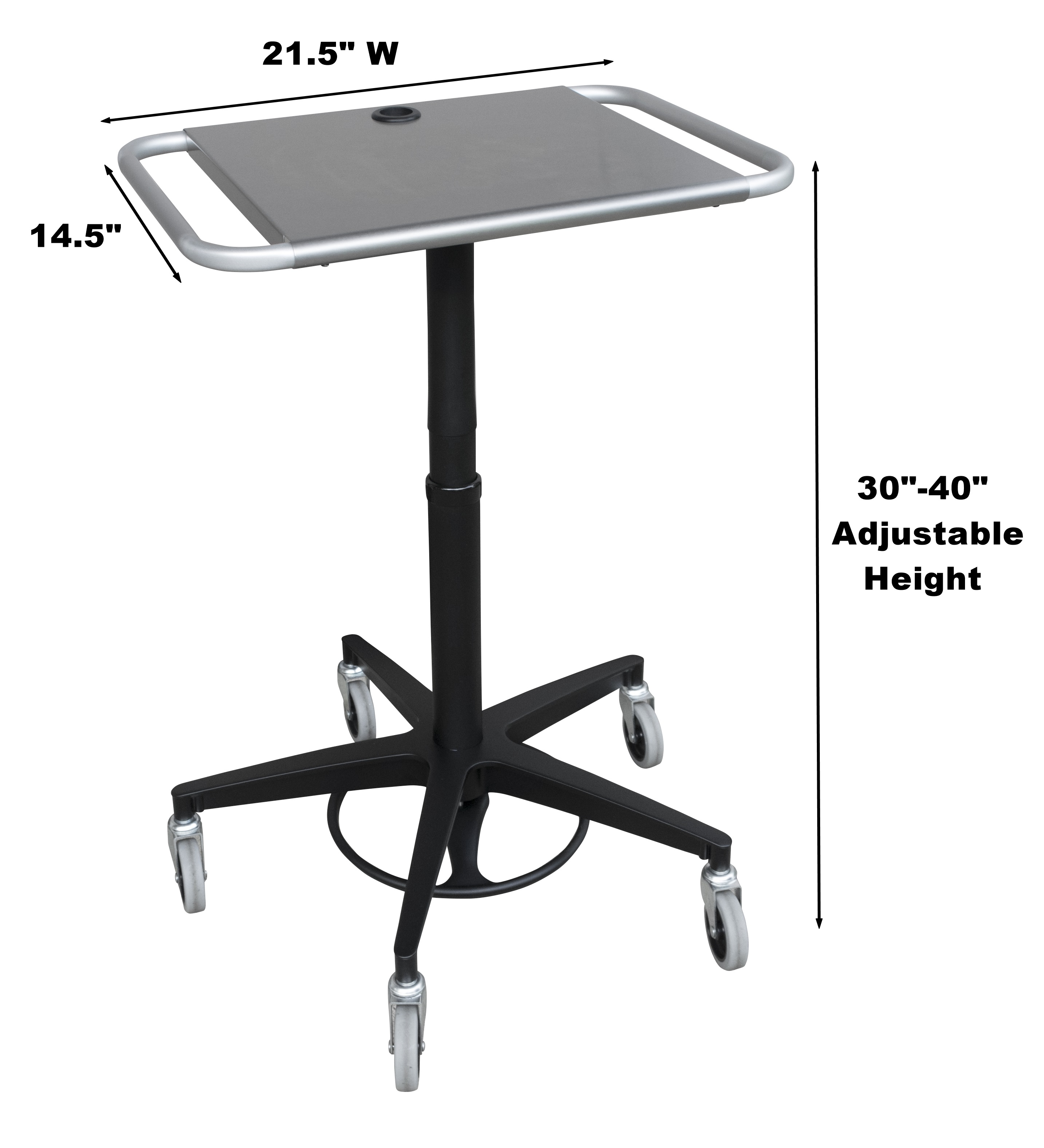 Laptop Cart Stand Medical Mobile Laptop Carts on Wheels