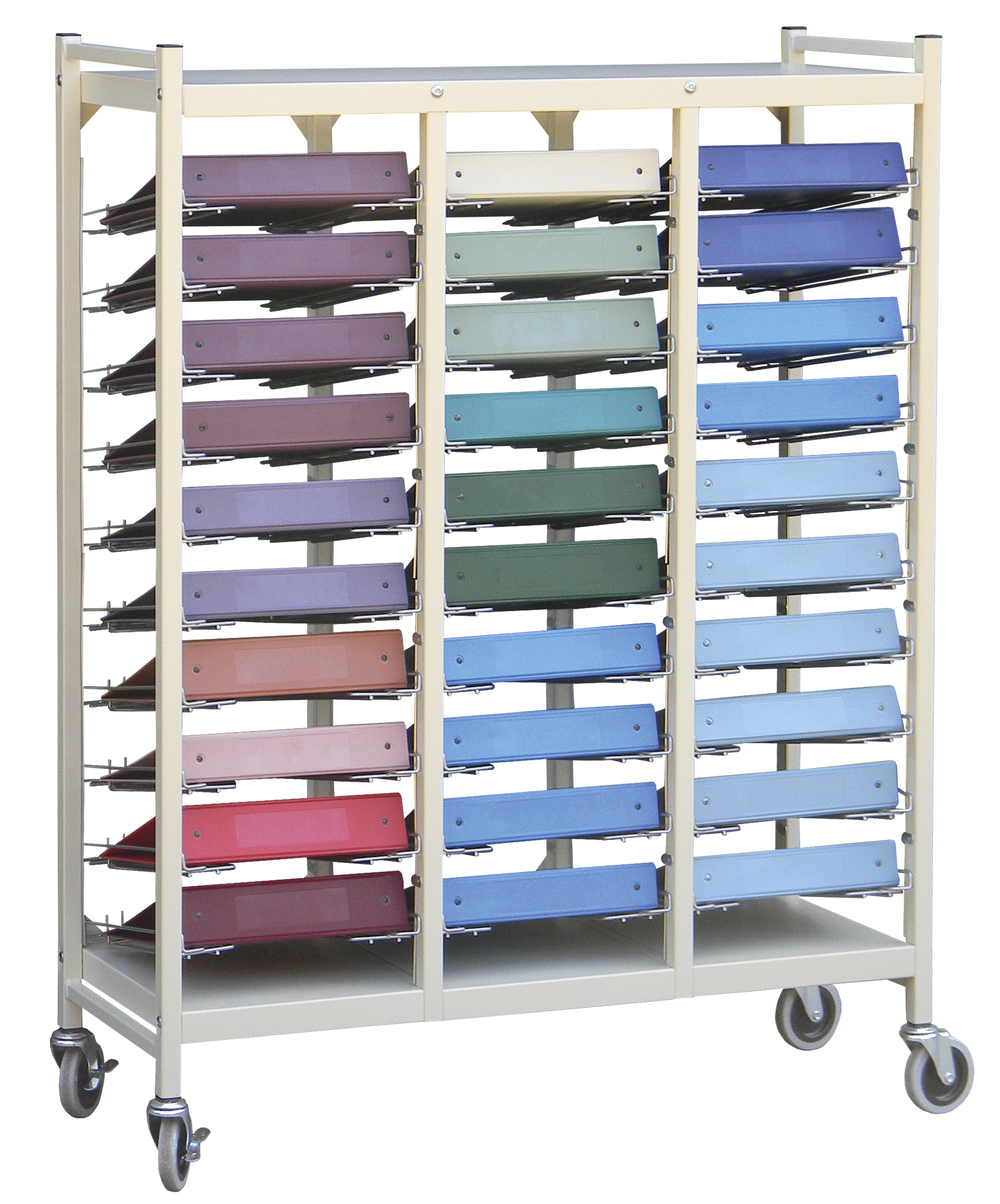 Horizontal Open Chart Rack (8-60 Binder Capacity) - Omnimed