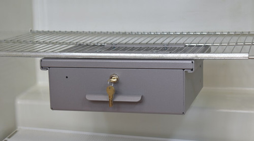 Item 3725 - Locking Refrigerator Box, Gray Drawer/Stainless Steel