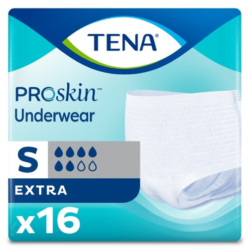 Unisex Adult Absorbent Underwear TENA ProSkin* Extra Pull On with Tear Away Seams Small Disposable Moderate Absorbency (BG)