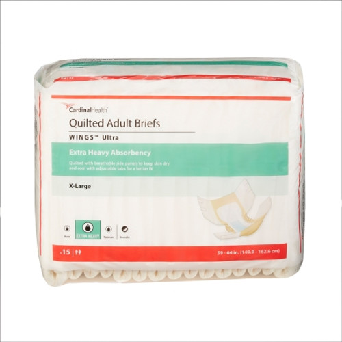 Unisex Adult Incontinence Brief Wings* Ultra X-Large Disposable Heavy Absorbency (CS)