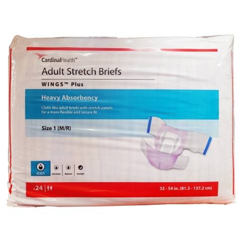 Unisex Adult Incontinence Brief Wings* Plus Size 1 Disposable Heavy Absorbency (BG)
