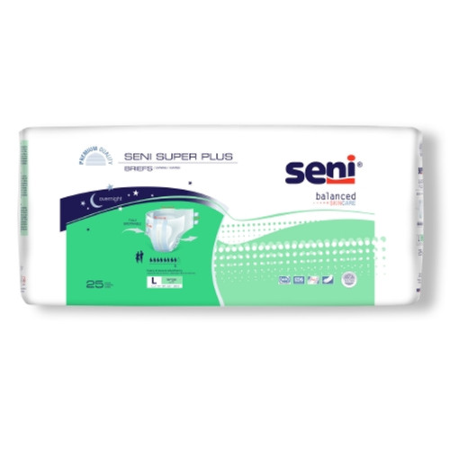 Unisex Adult Incontinence Brief Seni Super Plus Large Disposable Heavy Absorbency (PK)