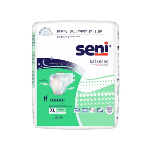 Unisex Adult Incontinence Brief Seni Super Plus X-Large Disposable Heavy Absorbency (PK) S-XL08-BP1