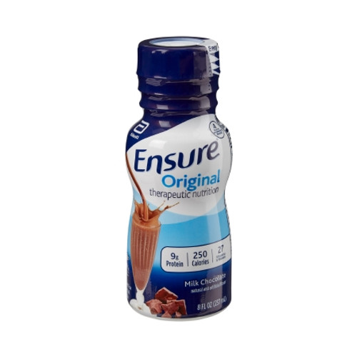 Oral Supplement Ensure? Original Therapeutic Nutrition Shake Milk Chocolate Flavor Liquid 8 oz. Bottle (EA)
