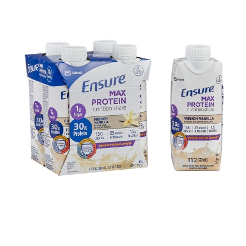 Oral Supplement Ensure? Max Protein Nutrition Shake French Vanilla Flavor Liquid 11 oz. Reclosable Carton (EA)