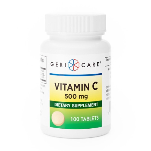 Vitamin C Supplement Geri-Care? Ascorbic Acid 500 mg Strength Tablet 100 per Bottle (CS)
