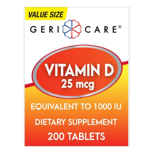 Vitamin Supplement Geri-Care? Vitamin D3 1,000 IU Strength Tablet 200 per Bottle (BT)