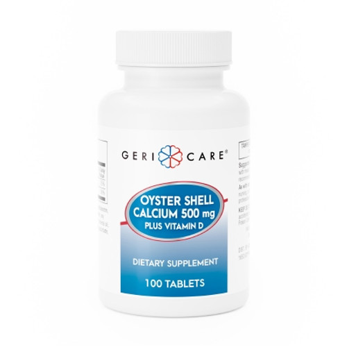 Joint Health Supplement Geri-Care? Calcium / Vitamin D 500 mg - 200 IU Strength Tablet 100 per Bottle (BT)