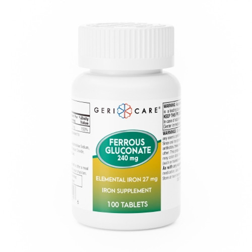 Mineral Supplement Geri-Care? Iron 240 mg Strength Tablet 100 per Bottle (BT)