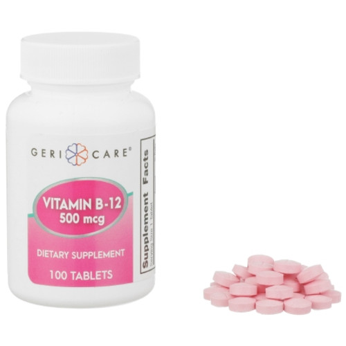 Vitamin Supplement Geri-Care? Vitamin B12 500 mcg Strength Tablet 100 per Bottle (BT)