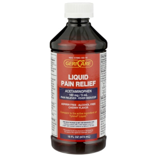 Pain Relief Geri-Care? 160 mg / 5 mL Strength Acetaminophen Liquid 16 oz. (CS)