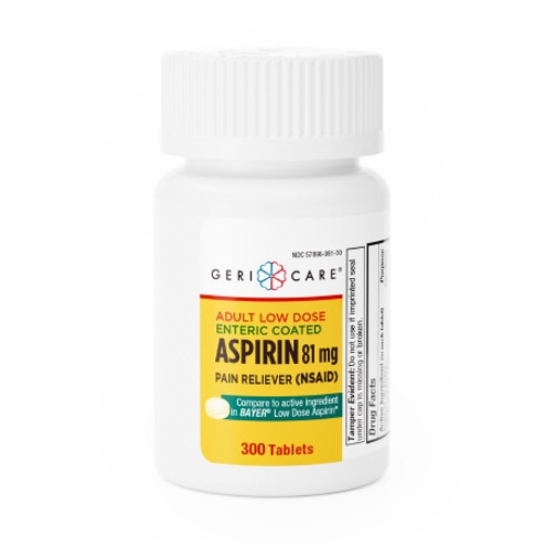 Pain Relief Geri-Care? 81 mg Strength Aspirin Tablet 300 per Bottle (BT)
