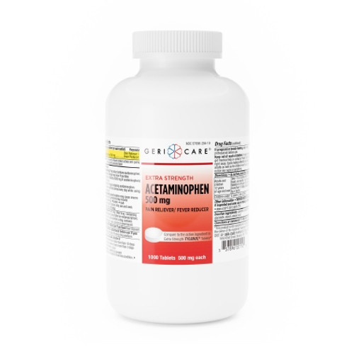Pain Relief Geri-Care? 500 mg Strength Acetaminophen Tablet 1,000 per Bottle (BT)