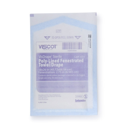 General Purpose Drape VisDrape? Poly Lined Towel Drape 18 W X 26 L Inch Sterile (CS)