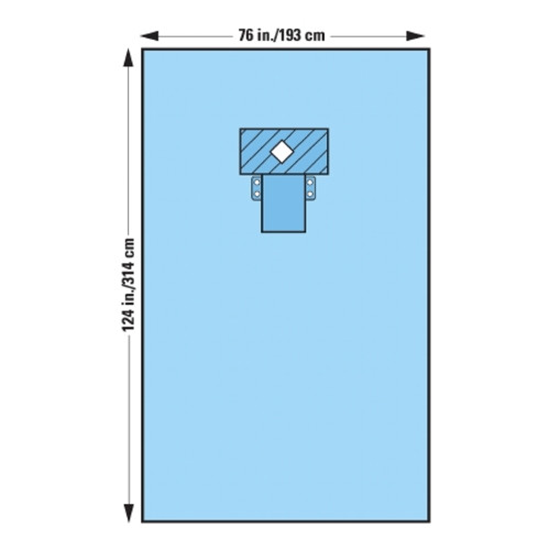 EENT Drape Thyroid Drape 76 W X 124 L Inch Sterile (CS)