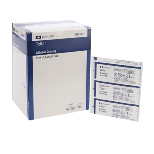 Island Dressing Telfa* 3 X 4 Inch Rectangle Sterile Film Backing (CS)