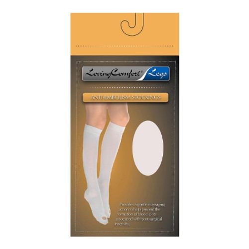 Anti-embolism Stocking Loving Comfort? Knee High 3X-Large Beige Closed Toe (PR)