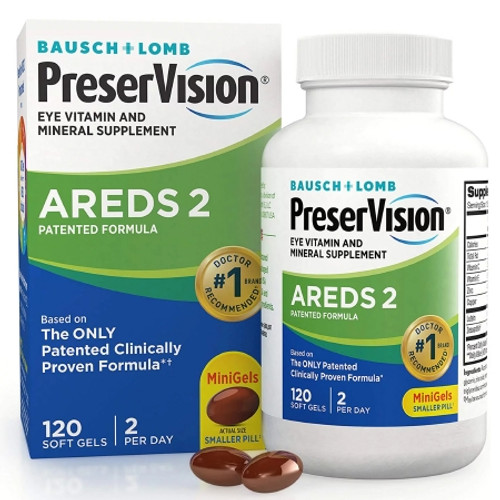 Eye Vitamin Supplement PreserVision? Areds 2 Ascorbic Acid / Vitamin E 2200 IU - 226 mg Strength Capsule 120 per Bottle (BT)