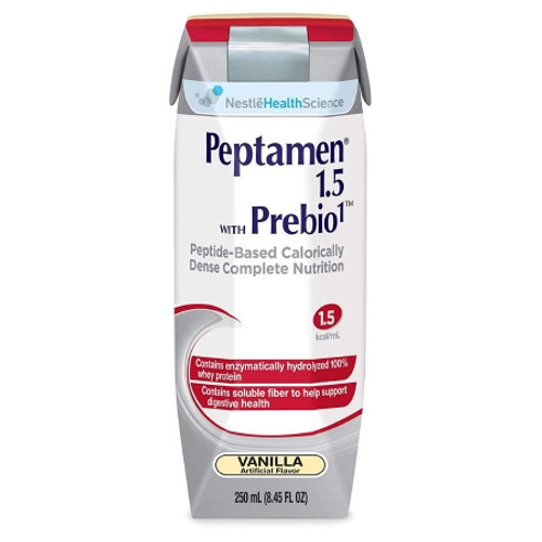 Oral Supplement Peptamen? 1.5 with Prebio 1* Vanilla Flavor Liquid 250 mL Carton (CS)