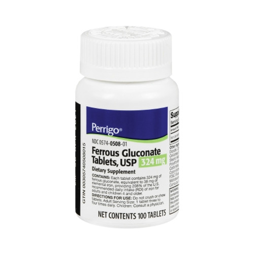 Mineral Supplement Perrigo Iron 324 mg Strength Tablet 100 per Bottle (BT)
