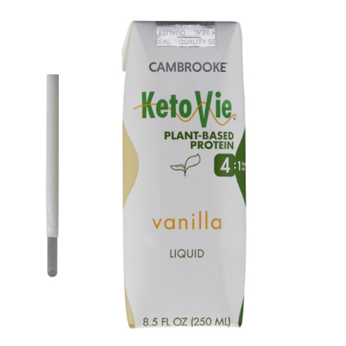 Oral Supplement KetoVie? 4:1 Plant-Based Protein Vanilla Flavor Liquid 8.5 oz. Carton (EA)