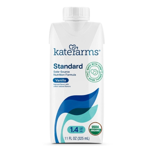 Oral Supplement Kate Farms Standard 1.4 Vanilla Flavor Liquid 11 oz. Carton (CS)