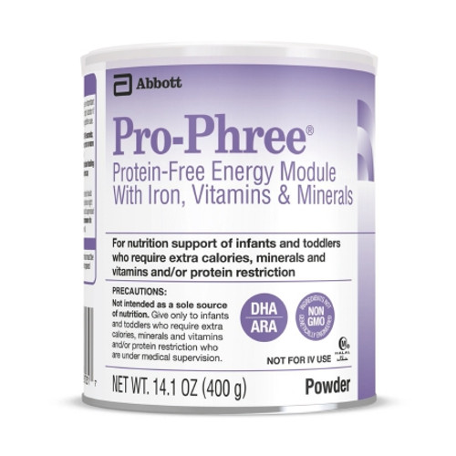 Pediatric Oral Supplement Pro-Phree? Unflavored 14.1 oz. Can Powder Protein-Free / Iron / Vitamins / Minerals (CS)