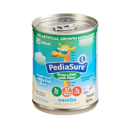 Pediatric Oral Supplement PediaSure? Grow  Gain with Fiber Vanilla Flavor 8 oz. Can Liquid Fiber (CS)