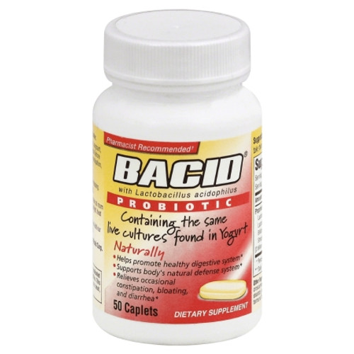 Probiotic Dietary Supplement Bacid? 50 per Bottle Caplet (BT)