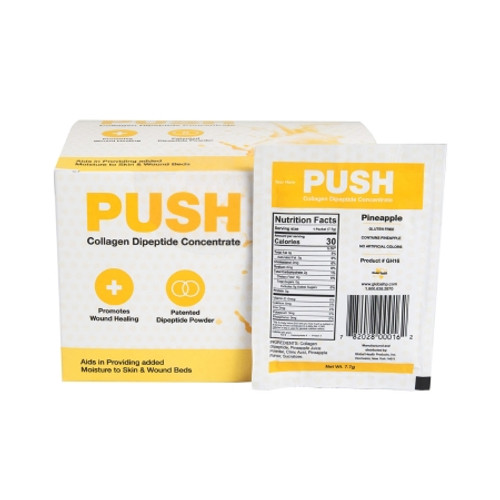 Oral Supplement PUSH Collagen Dipeptide Concentrate Pineapple Flavor Powder 7.7 Gram Individual Packet (BX)