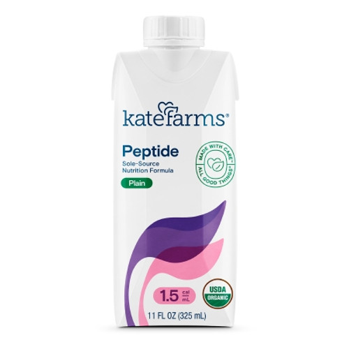 Oral Supplement Kate Farms Peptide 1.5 Plain Flavor Liquid 11 oz. Carton (EA)