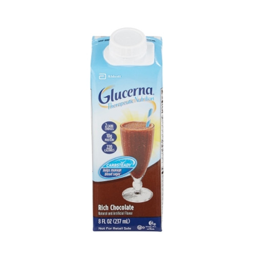 Oral Supplement Glucerna? Therapeutic Nutrition Shake Rich Chocolate Flavor Liquid 8 oz. Carton (CS)