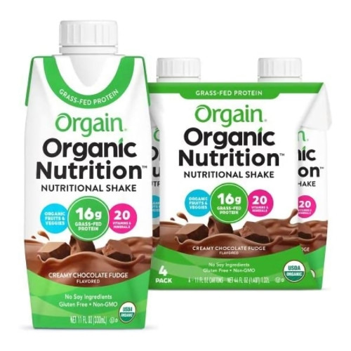 Oral Supplement Orgain? Organic Nutritional Shake Creamy Chocolate Fudge Flavor Liquid 11 oz. Carton (EA) 860547000013
