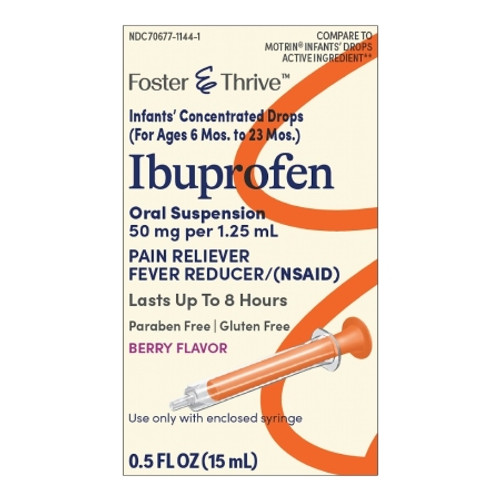 Infants' Pain Relief Foster  Thrive* 50 mg / 1.25 mL Strength Ibuprofen Oral Suspension 0.5 oz. (EA)
