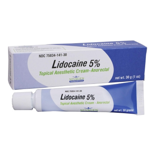 Topical Pain Relief 5% Strength Lidocaine HCl Cream 30 Gram (EA)