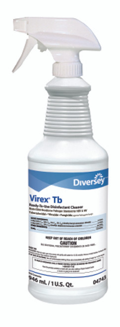 Surface Disinfectant Cleaner Diversey* Virex? Tb Quaternary Based Trigger Spray Liquid 32 oz. Bottle Lemon Scent NonSterile (EA)