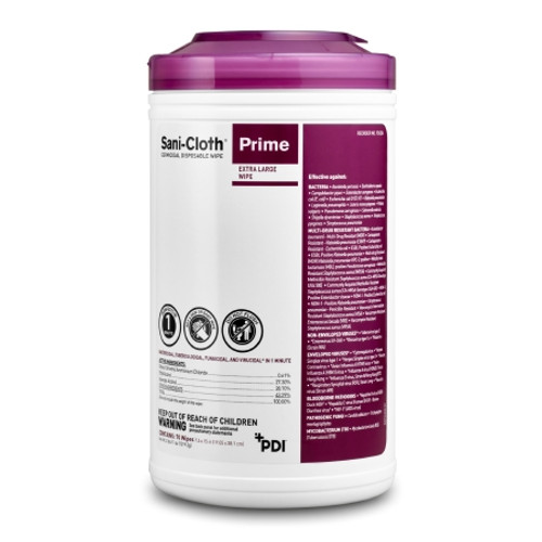 Surface Disinfectant Cleaner Sani-Cloth? Prime Premoistened Germicidal Manual Pull Wipe 70 Count Canister Alcohol Scent NonSterile (CS)