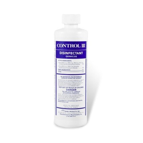 Surface Disinfectant Cleaner Control III? Disinfectant Germicide Quaternary Based Manual Pour Liquid Concentrate 16 oz. Bottle Benzaldehyde Scent NonSterile (CS)