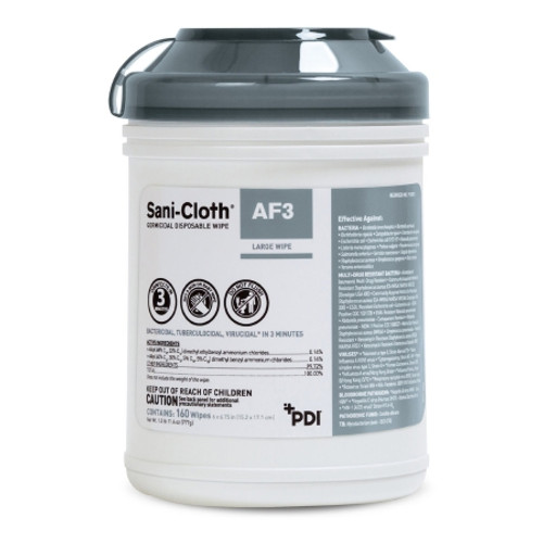 Surface Disinfectant Cleaner Sani-Cloth? AF3 Premoistened Germicidal Manual Pull Wipe 160 Count Canister Mild Scent NonSterile (CS) P13872