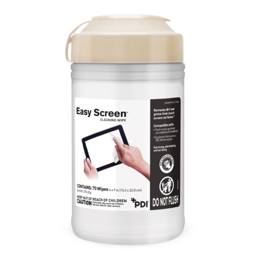 Surface Cleaner Easy Screen? Premoistened Alcohol Based Manual Pull Wipe 70 Count Canister Alcohol Scent NonSterile (CS)