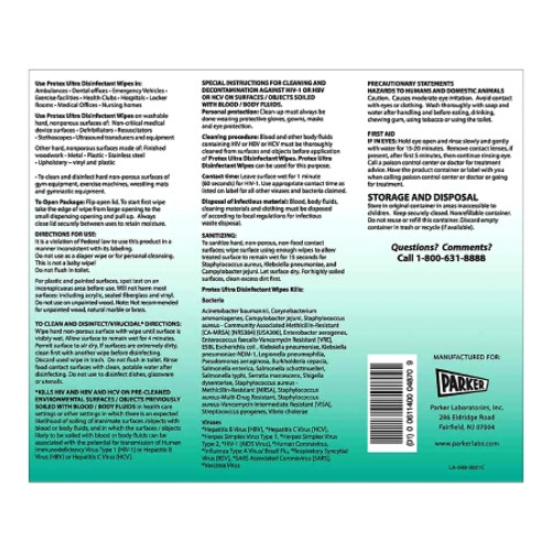 Surface Disinfectant Cleaner Protex* Ultra Premoistened Broad Spectrum Manual Pull Wipe 75 Count Canister Lemon Scent NonSterile (CS)