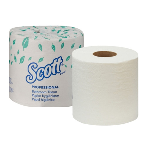 Toilet Tissue Scott? Essential White 2-Ply Standard Size Cored Roll 550 Sheets 4 X 4-1/10 Inch (CS)