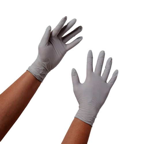 Exam Glove STERLING? Medium NonSterile Nitrile Standard Cuff Length Textured Fingertips Gray Chemo Tested (CS)